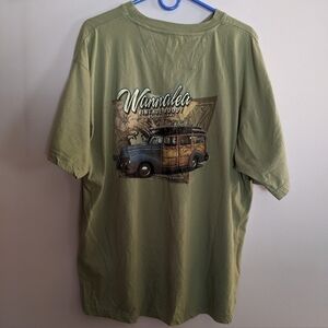 MENS Newport Blue T-shirt Woody Hawaii Classic Cars XXL
